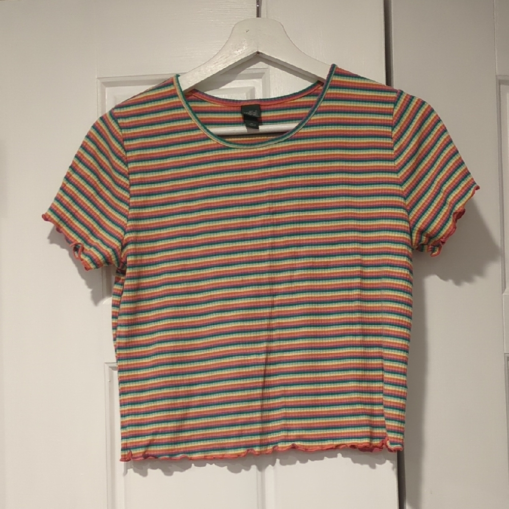 Wild Fable Colorful Striped Crop Top